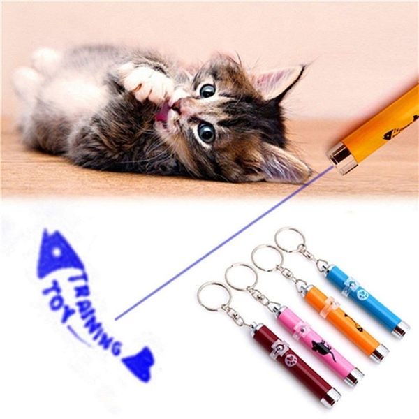 

portable creative pet cat toy pointer led laser funny interactive kitten training light pen red with bright animation mouse