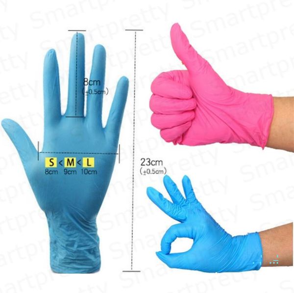 

100pcs/pack food grade a disposable pvc glove rubber gloves kitchen safety protective gloves nitrile latex disposable vinyl glove e33103, White