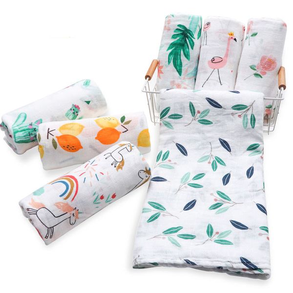 

Newborns Baby Blanket Super Soft Bamboo Cotton Muslin Baby Swaddle Wrap Infant Nursing Cover Bath Towel For Baby Kids