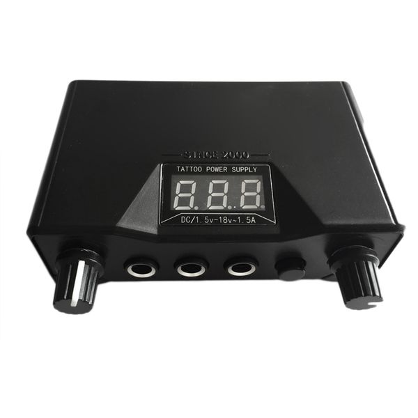 

black professional digital lcd dual tattoo machine gun power supply tattoo machine power supply