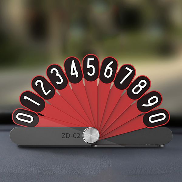 

car temporary parking card automotive decor cute peacock tail shape luminous telephone number plate sticker accessories gifts