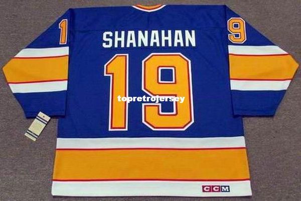 

wholesale mens brendan shanahan st. louis blues 1991 ccm vintage retro hockey jersey, Black;red