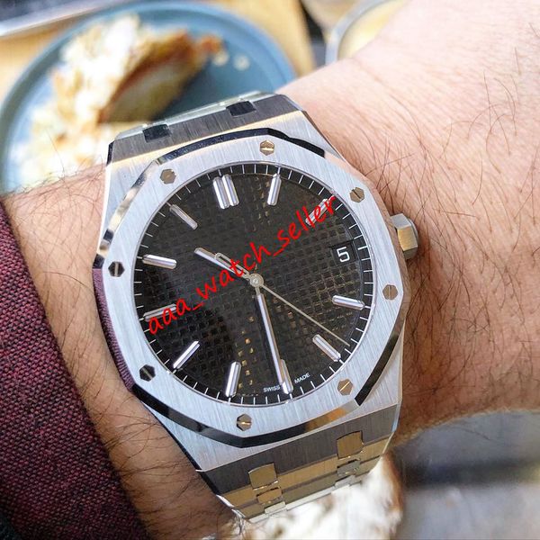 

mens designer luxury watches 15500 15500st 15710 cal.4302 automatic movement waterproof 100m 41*10.4mm business sport watches, Slivery;brown