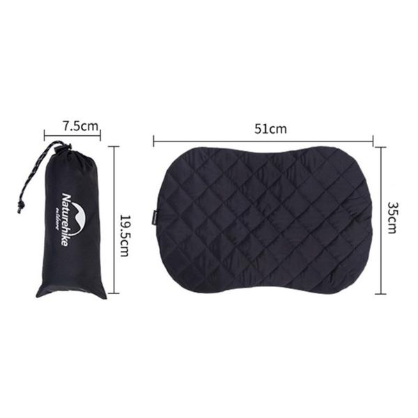 

2018 inflatable camping travel pillow thicken warm comfortable pillow with cover dust-proof anti-dirt pillowcase