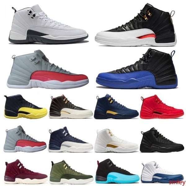 

r new fiba reverse taxi 12 12s game royal basketball shoes bumblebee gs cny michigan flu game white grey mens trainers sports sneakers