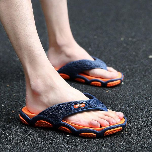 

new arrival men slippers men's shoe open toe slippers fashion beach shoes massage bathroom flip flops tongs homme ete, Black