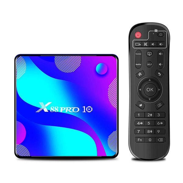 

x88 pro 10 android 10.0 tv box 2gb 16gb rk3318 2.4g 5g wifi bt4.0 set bo
