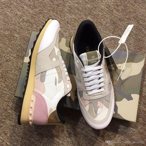 

the new rockrunner camouflage rivet fashion trend well-known brand lace-up casual shoes r design trend no.1