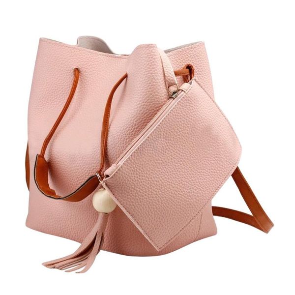 

women tassel purse shoulder bag bucket bag handbag messenger satchel crossbody wooden beads bucket handbag 2020 new