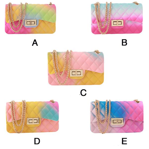 

summer bag women for beach jelly purse gradient color pvc transparent handbag famous brand design