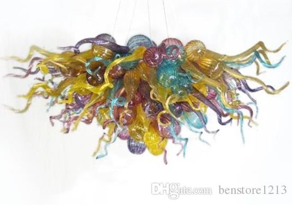 

100% mouth blown borosilicate murano glass chandelier light art wedding decoration led lights chandelier