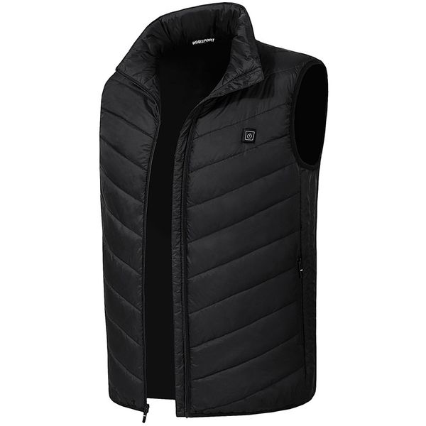 

new style men's fever vest middle-aged outdoor warm cotton vest safe certification outdoor clothing, Blue;black