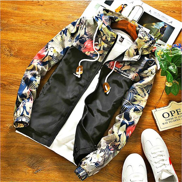 

2018 autumn new men's long sleeve jacket autumn clothing fashion tide casual popular style comfortable polyester 5 colors size m-4xl, Black;brown