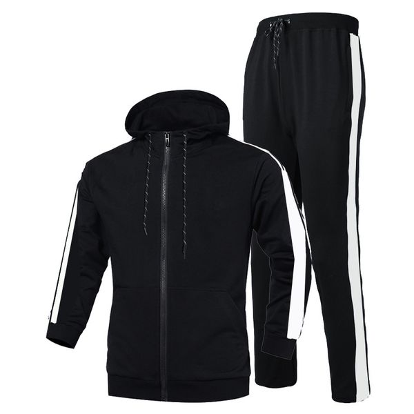 

brand designer tracksuits spring autumn 2019 new casual sportswear suits hoodies sportswear plus size s to 3xl, Gray