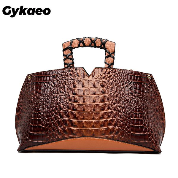 

designer handbags fashion tote bags handbags women famous brands pu leather crocodile pattern messenger bag bolsos