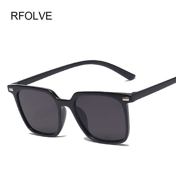 

rfolve classic square sunglasses women brand vintage ultralight eyewear frame sun glasses ladies travel goggles uv400 shades r73, White;black