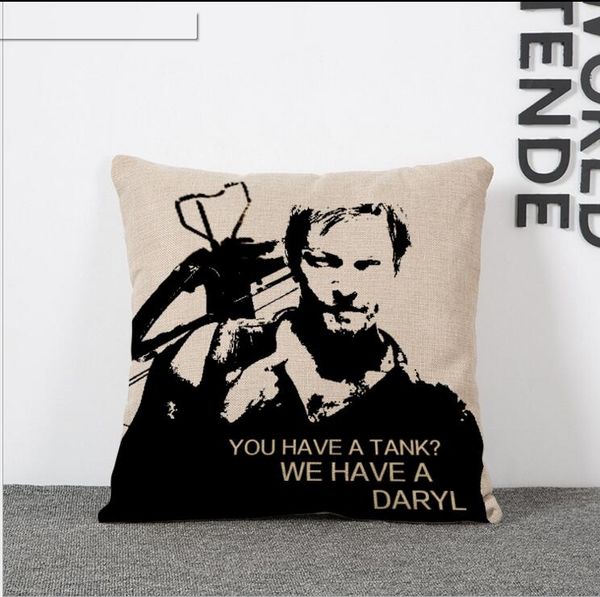 Printed The Walking Dead Pillow Case 10 Styles Rick Crossbow Man