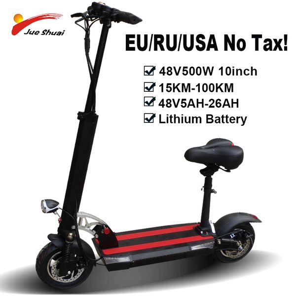 

48v 500w strong power electric scooter 100km distance 26ah battery foldable electric skateboard bike patinete electrico adulto