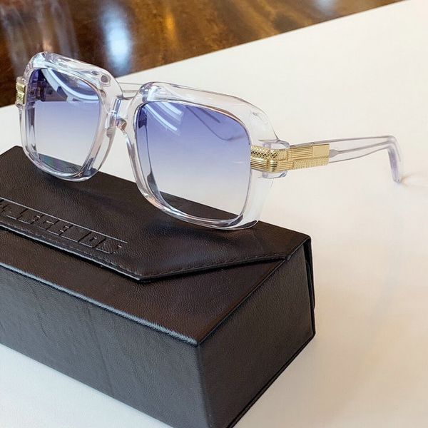 

gold crystal des box new 607 square lunettes legends soleil men sun with sunglasses de glasses cxeth, White;black