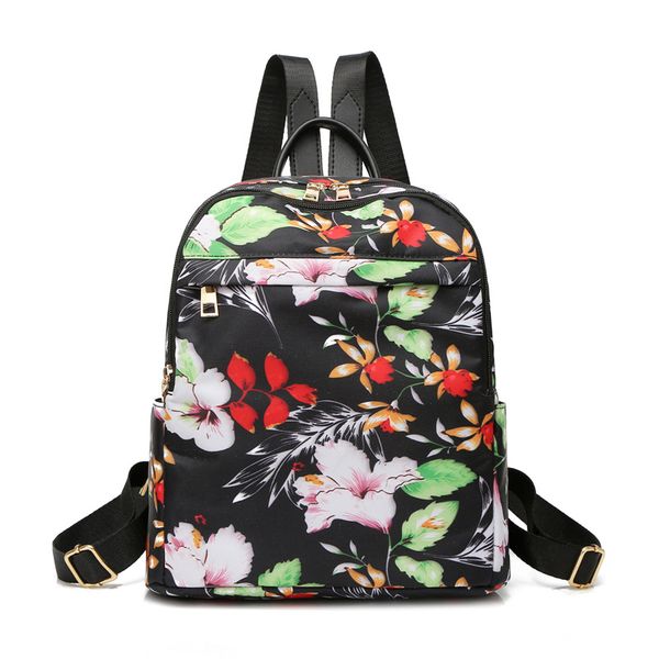 

fashion leaves printing backpack school bags for teenage girls ladies zipper wild large capacity backpack student bag