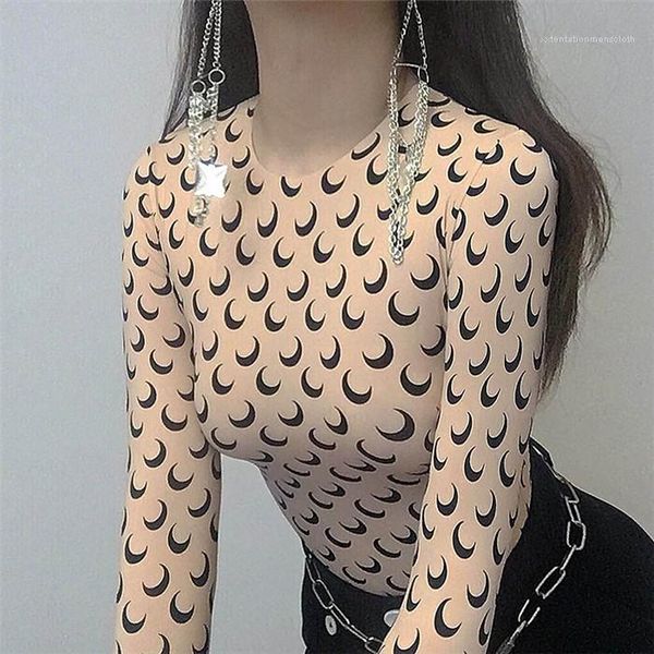 

print jumpsuits designer long sleeve skinny clothing street style shorts night club rompers womens crescent moon, Black;white