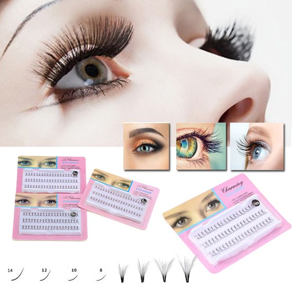 

60pcs 10/12/14mm professional false eyelashes makeup individual cluster eye lashes planting grafting fake eyelashes