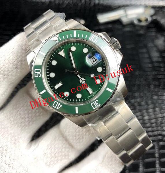 

super factory v7 2813 movement watch green ceramic bezel sapphire glass 40mm 116610 new style luminous automatic mens watch fashion watches, Slivery;brown