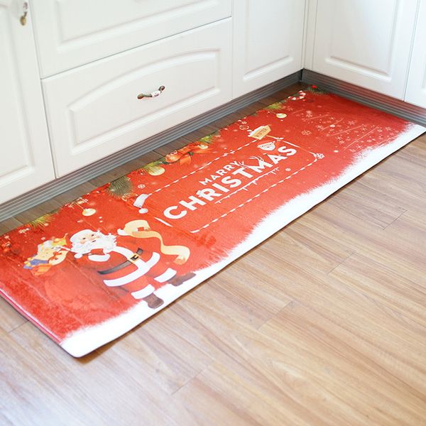 

professional design christmas santa sleigh anti-skid water absorption area rug - w24 inch * l71 inch drop shipping