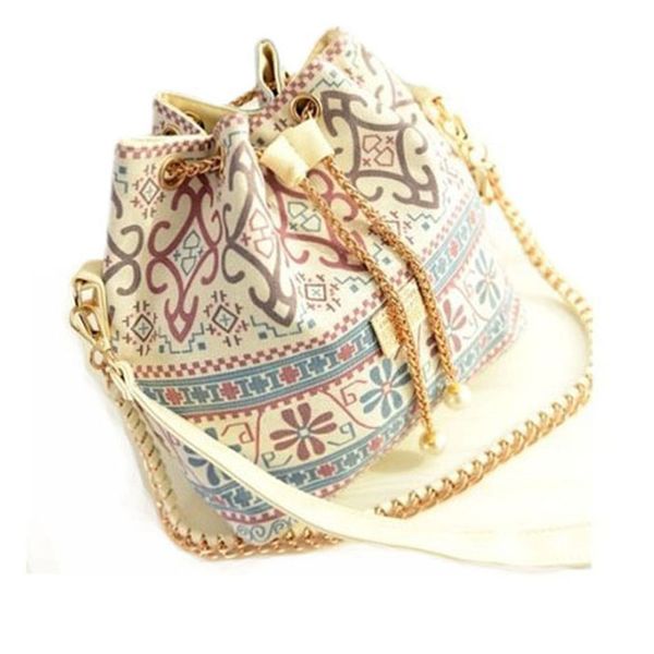 

new 2017 fashion lady bag women crossbody floral shoulder canvas bucket bag satchel handbag bolso de las mujeres