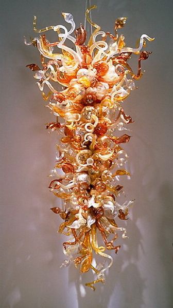 

big multi colored murano glass art chandelier light 100% handmade america home decor chihuly pendant lamp
