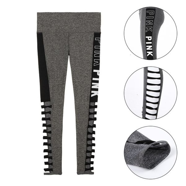 

workout leggings new summer love pink letter print women high waist slim pink slim floral fitness legging sporting leggings, Black