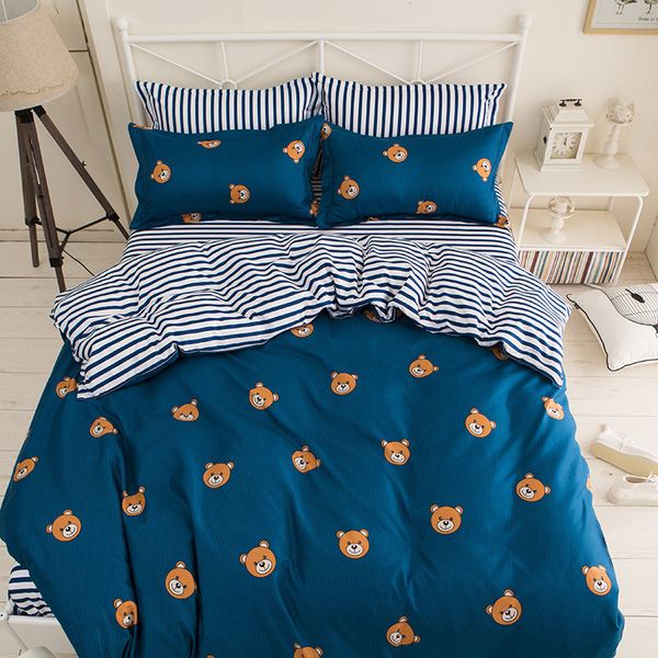 

bedding set kids soft bed linens single full  king size quilt comforter duvet cover bedlinens24