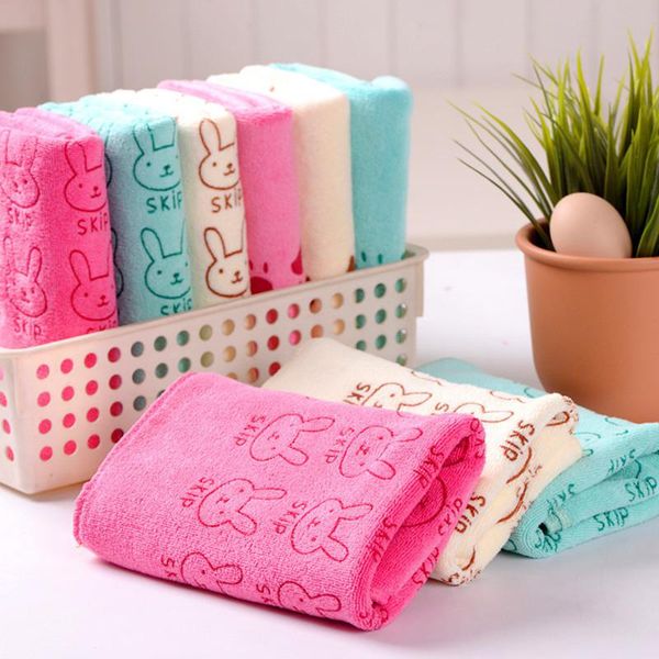 

baby cartoon water-absorbing microfiber polyester 25*50 printing face towel soft microfiber baby infant newborn washcloth