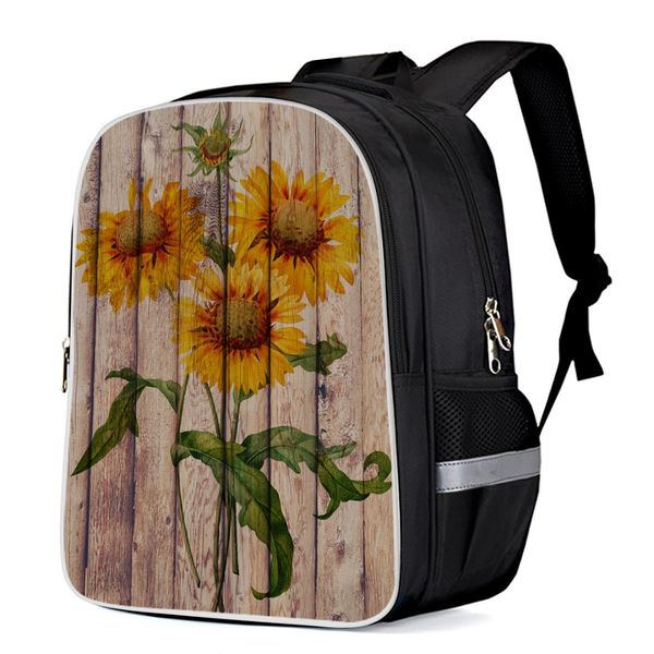 

sunflower rustic backpacks school bag child book bag sports bags bottle side pockets school student silver edge