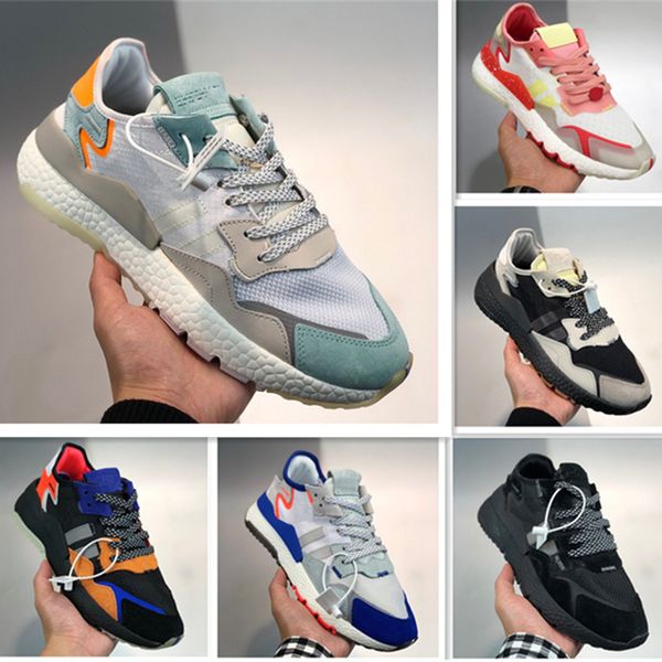 

2021 nite jogger reflective run shoes for men women triple black white breathable trainer sports sneakers size 36-45