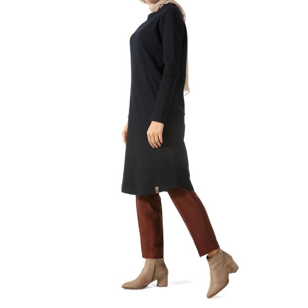 

combed cotton tunic, Black