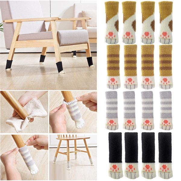 

lovely 4pcs chair legs cover table foot covers floor protectors floral kint cover new arrival #4n28