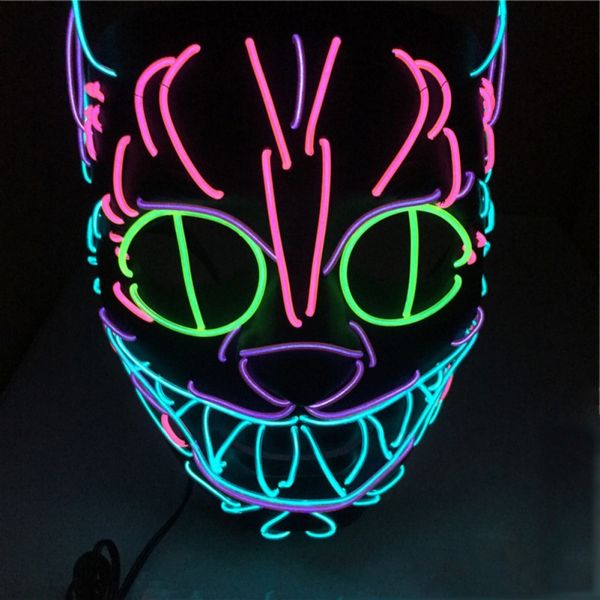 

halloween mask led light up party masks the purge luminous year great scary masks festival cosplay costume supplies glow in dark