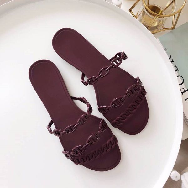 

2020new arrival fashion cut-out casual slipper luxury design genuine leather flat slipper with box size:woman35-41, Black