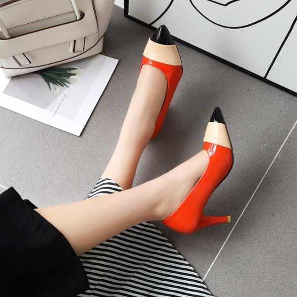 

high heels women pumps fine heel black white pink orange ladies office career shoes woman dress shoes stilettos