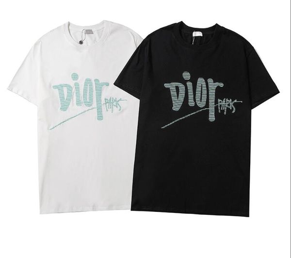 

the new summer men's and women's classic t-shirt short sleeves pure cotton trend style t-shirts ing, White