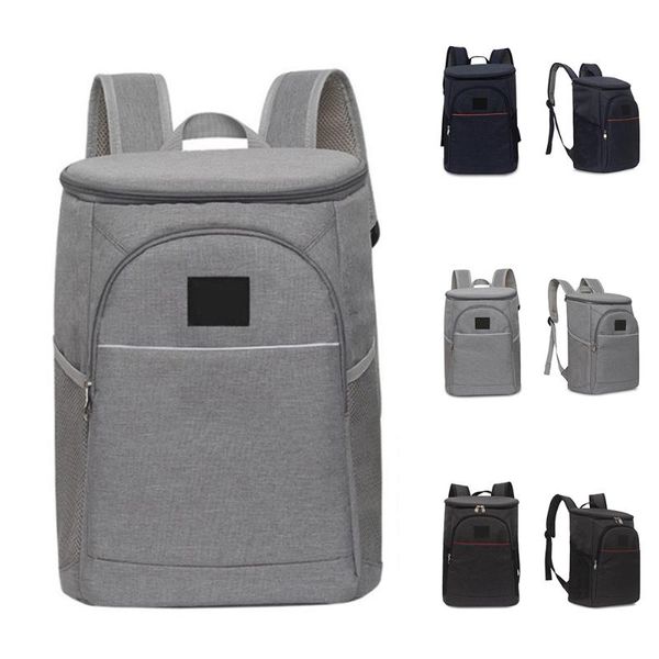 

outdoor large capacity leak proof men woman thermal insulated cooler shoulder backpack picnic bag 18l, Blue;pink