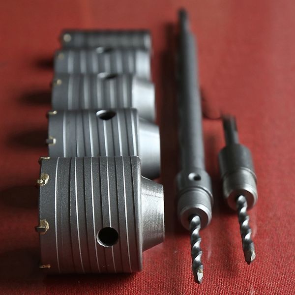 

7pc/set tct tipped electric hammer wall hole saws set kit 30/40/50/60/70mm with 1pc 330mm&1pc 110mm sds plus extension rods