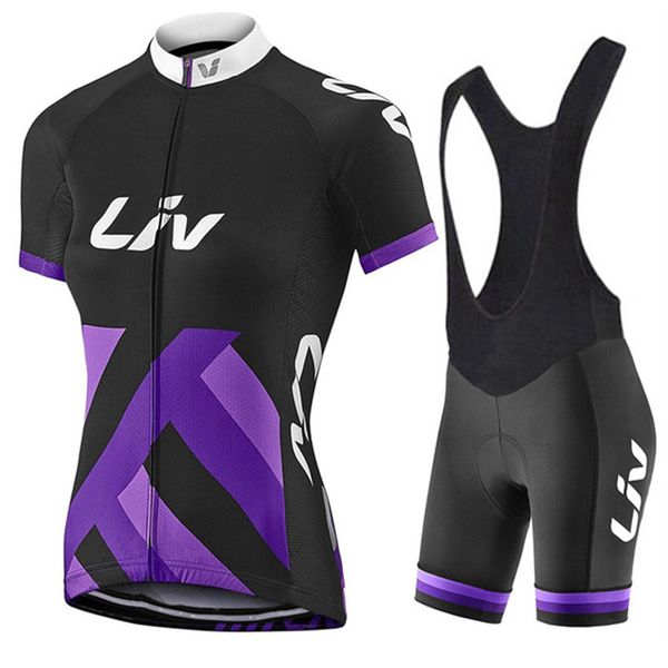 

liv cycling jersey summer roupa ciclismo short-sleeved cycling clothes women mtb costume set suits, Black;blue