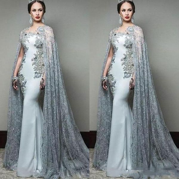 

новейшие платья выпускного вечера abric mermaid 2019 с накидкой с рукавами с драгоценными камнями вечернее платье с блестками и скользящими, Black