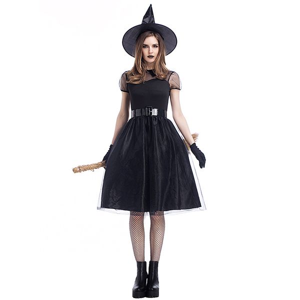 

halloween costume witch cosplay set women witch costumes, Black;red