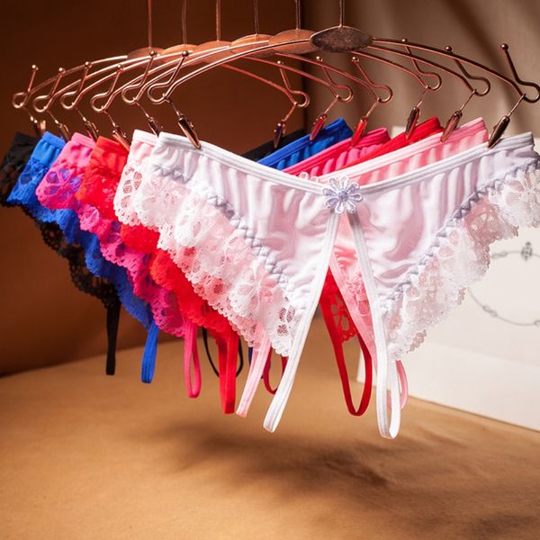 

women lace low waist g-string panties women butterfly wings split thong briefs intimates for panties underwear, Black;pink