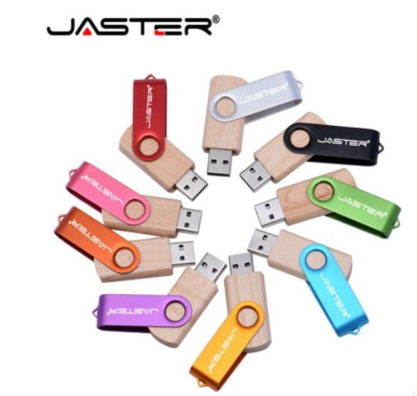 

wooden rotating usb + flip box flash drive 2.0 64g 32g 16gb 8gb 4gb memory stick pgraphy wedding gifts over 30pcs logo