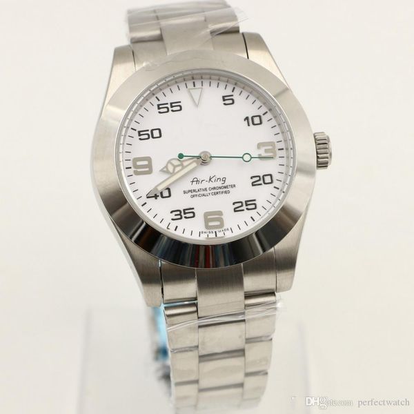 

топ продают высококачественные мужские часы 116900-71200 air-king 40mm mans автоматические часы модель наручных часов, Slivery;brown