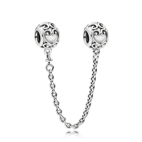 

новый 100% стерлингового серебра 1: 1 glamour 797036 заявленная цепь безопасности сердца оригинальные женщины свадебные ювелирные изделия 20, Black